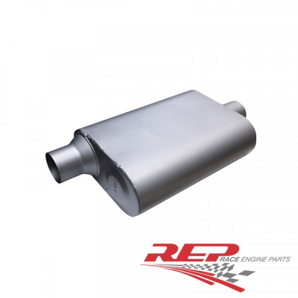 REP Chamber Muffler 2.5 Inch Offset Out/Center In