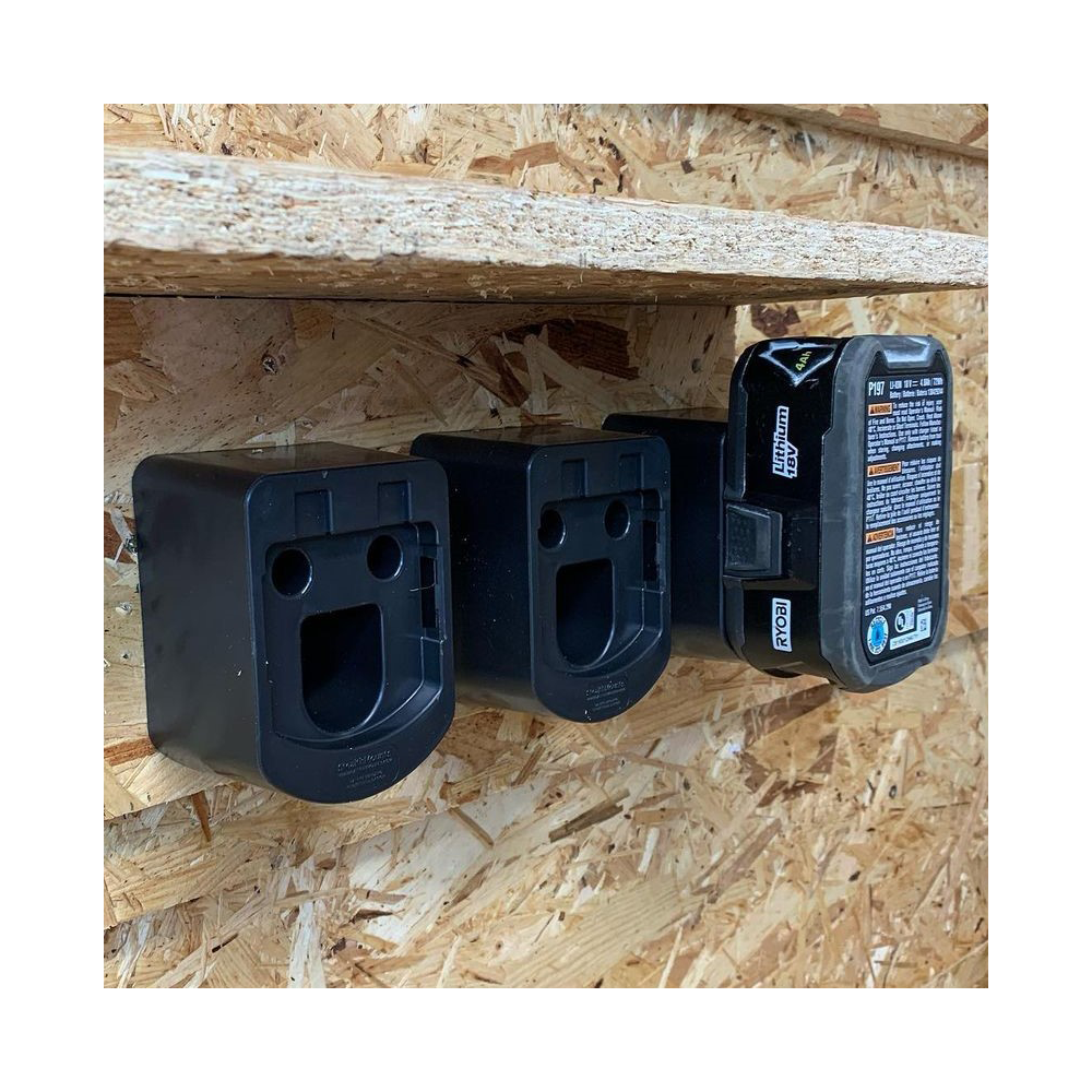 StealthMounts BLACK BATTERY MOUNT FOR RYOBI 18v ONE - 4 Pack