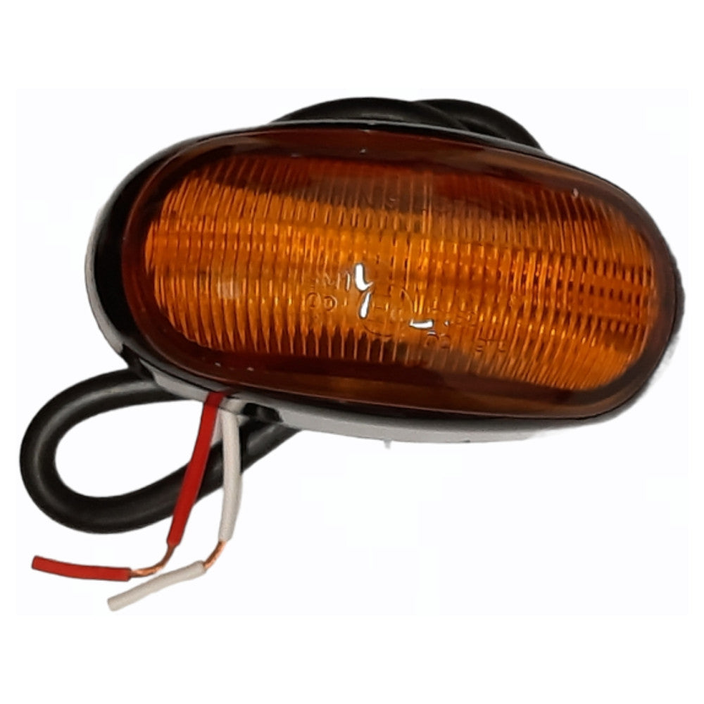 Amber Oval LED Multi Volt Marker Light - 70 x 37mm