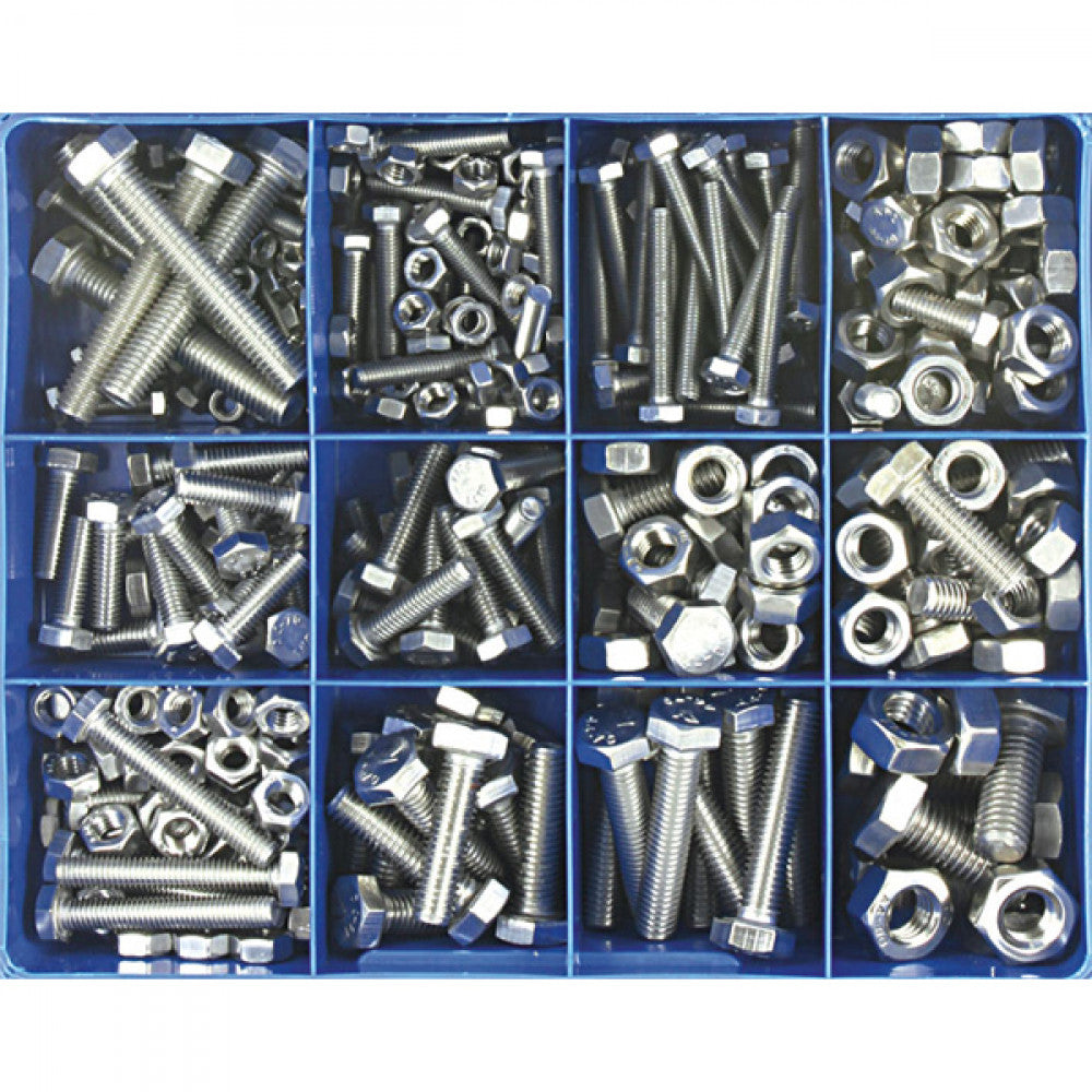 328Pc Metric Set Screw & Nut Assortment 316/A4