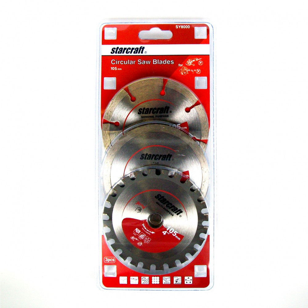 3 Piece 105mm Diamond TCT Universal Pack