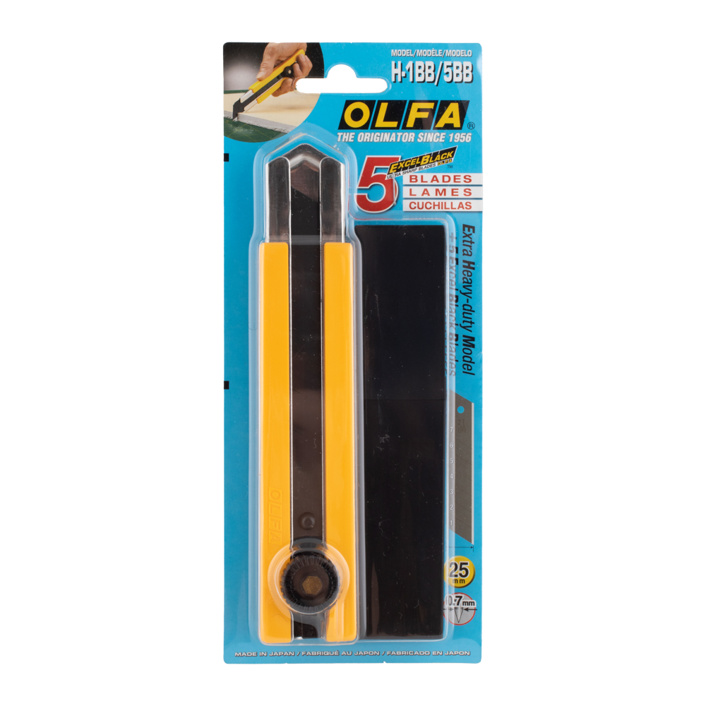 Utility Knife Ratchet-Lock With 5 Spare Blades - 25mm