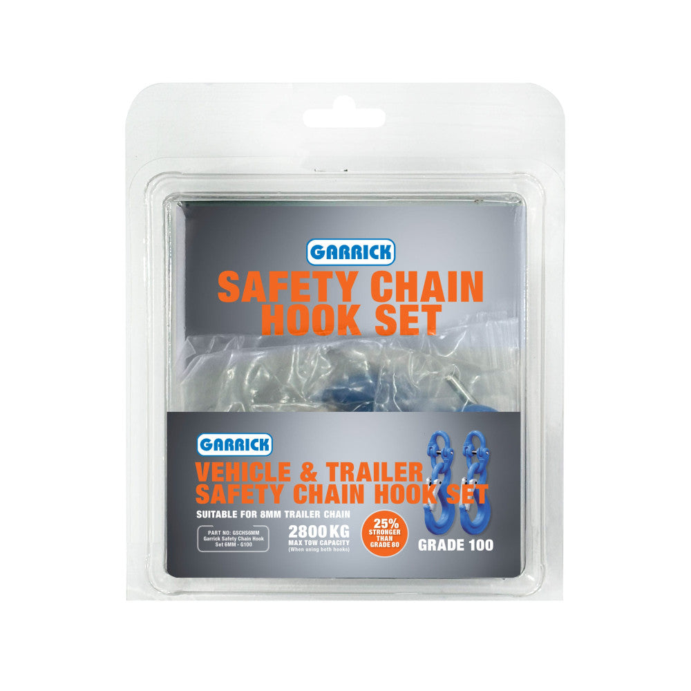 Garrick Vehicle Safety Chain Hook Set 8mm