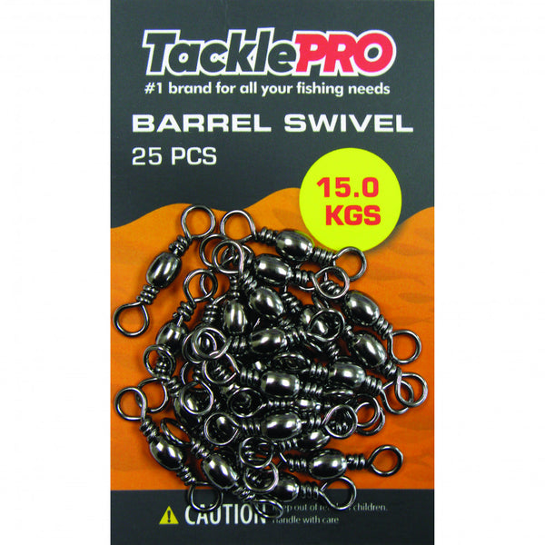 Tacklepro 3 Way Barrel Swivel 40.0Kg - 20Pc