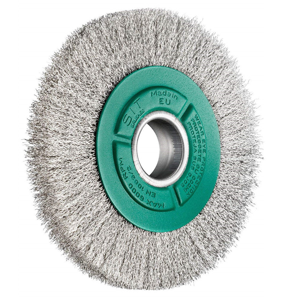 S.I.T. Wire Wheel For Bench Grinder - 200x29, Stainless Steel
