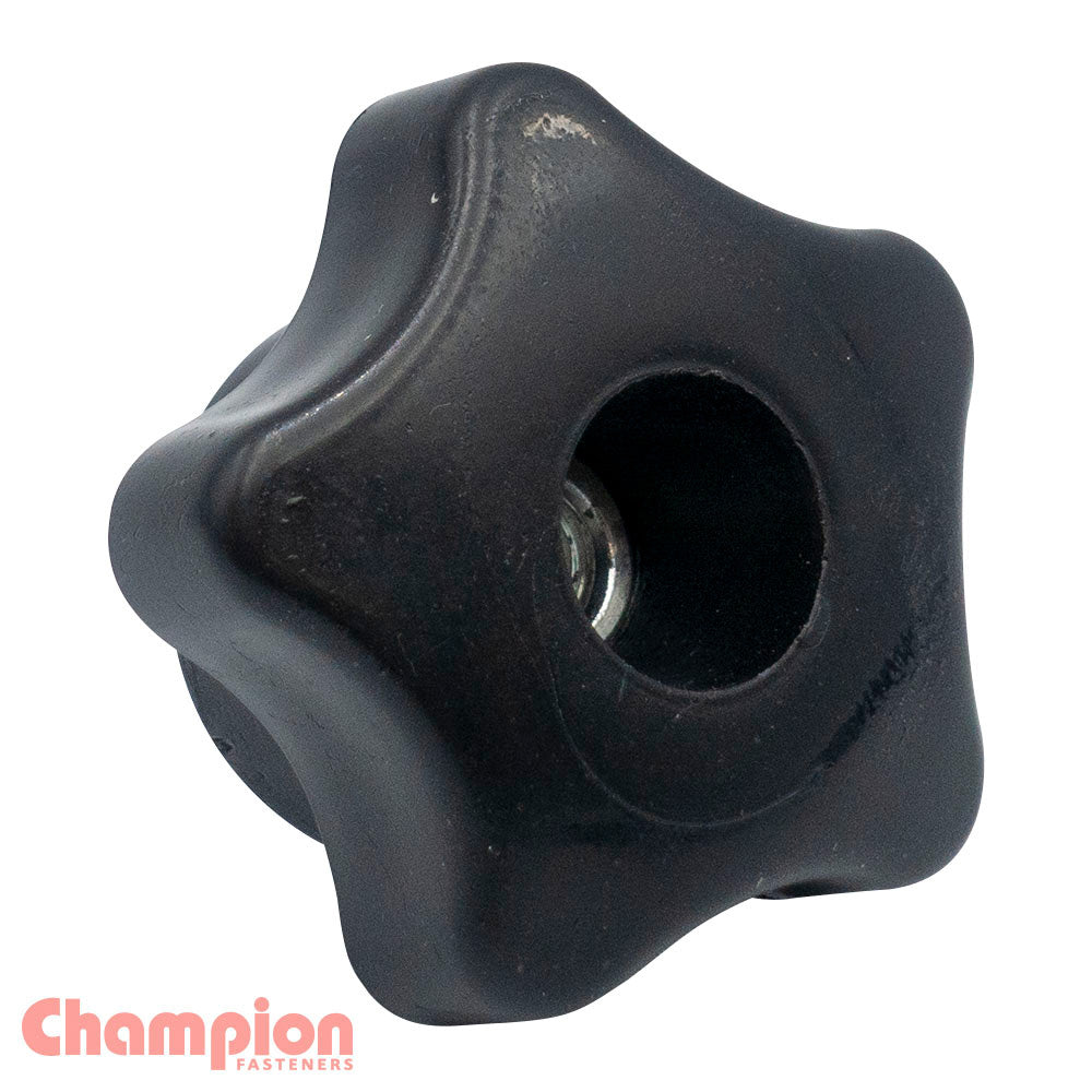 Champion Star Knobs - Through Type Nuts - M8 - Z/P (5 Pack)
