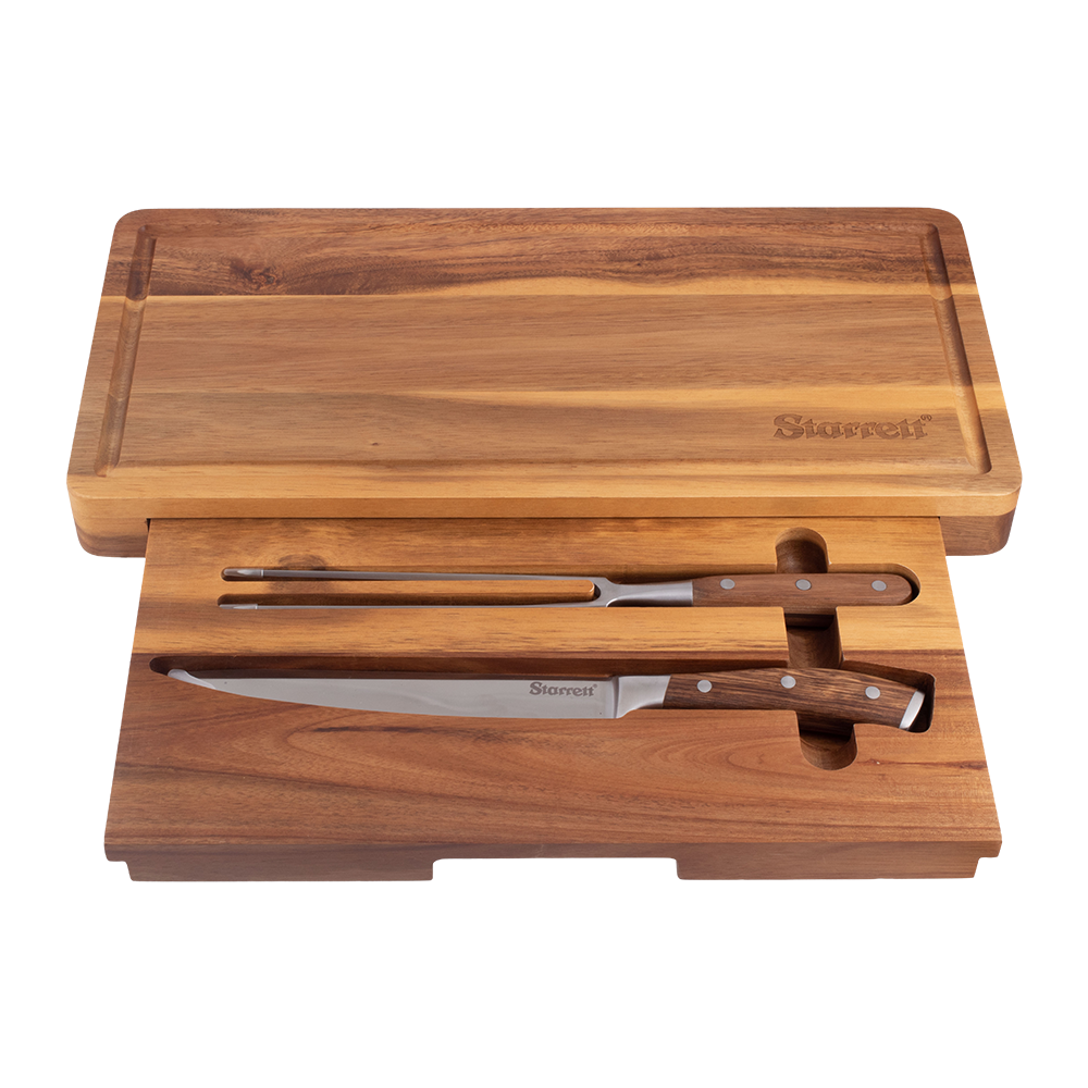 Wooden Chopping Board & Carving Set