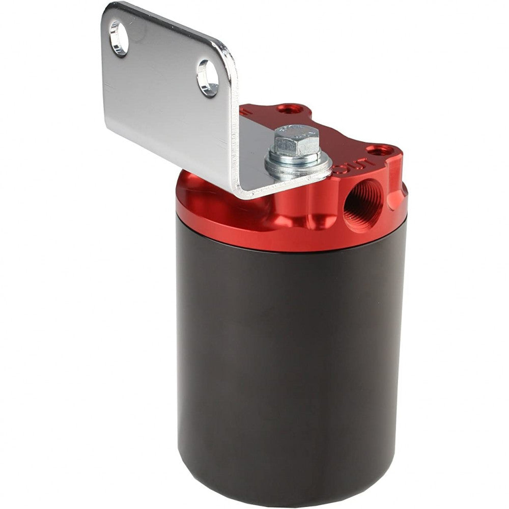 Aeromotive Stainless Steel Series Canister-Style Fuel Filters, Red/Black