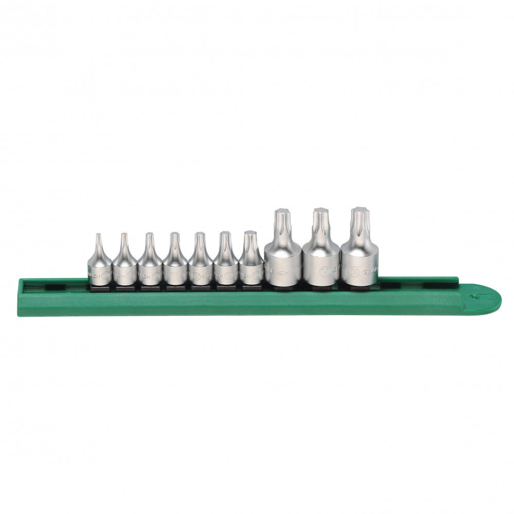 GEARWRENCH Socket Set 1/4" & 3/8" Drive Bit Set Torx Stubby Rail 10Pc