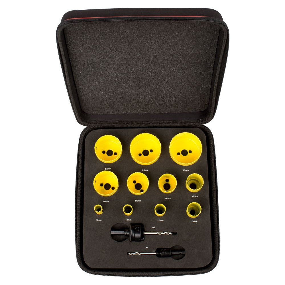 Starrett Fast Cut Deluxe Plumbers Hole Saw Kit (16-68mm)