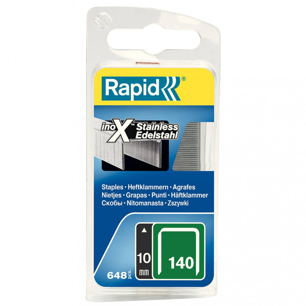 Rapid Staples 140/10 648pcs Stainless Steel