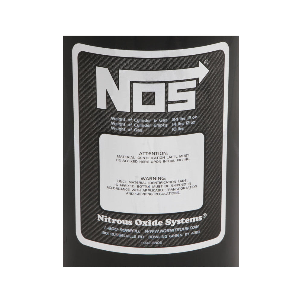 NOS BLACK 10LB NITROUS BOTTLE SUPER HI-FLO #14745B
