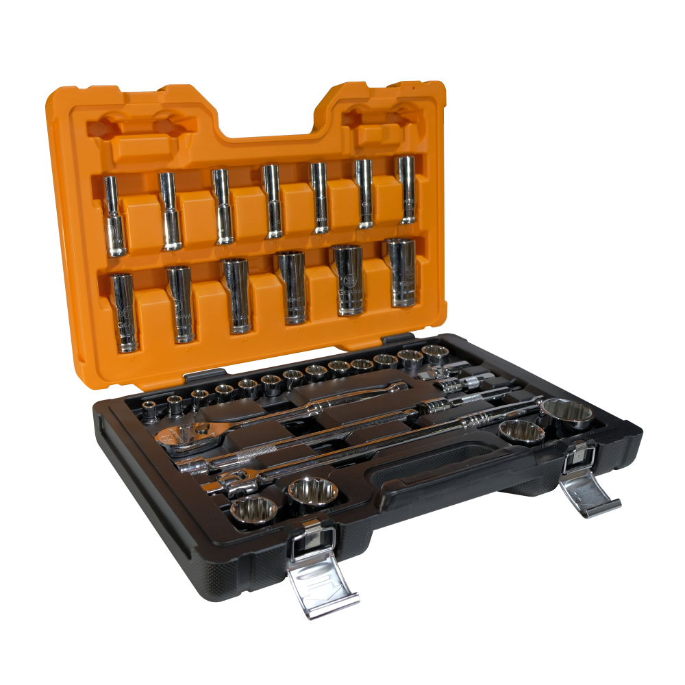 GEARWRENCH 36 Piece 1/2 Inch Metric Deep & Standard Socket Set - 83063N