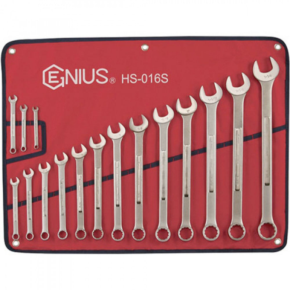 Genius 16Pc SAE Combination Wrench Set (1/4" - 1.1/4")