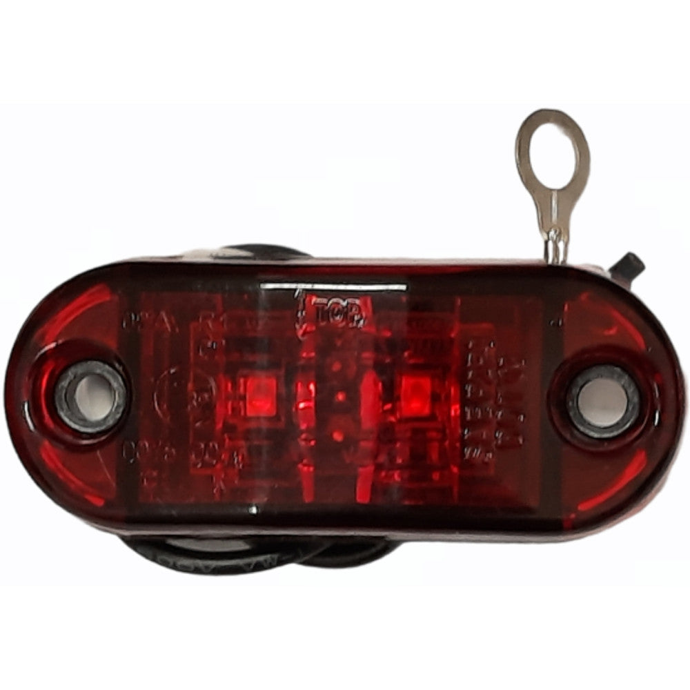 Red Rectangular LED Multi Volt Marker Light 65 x 27
