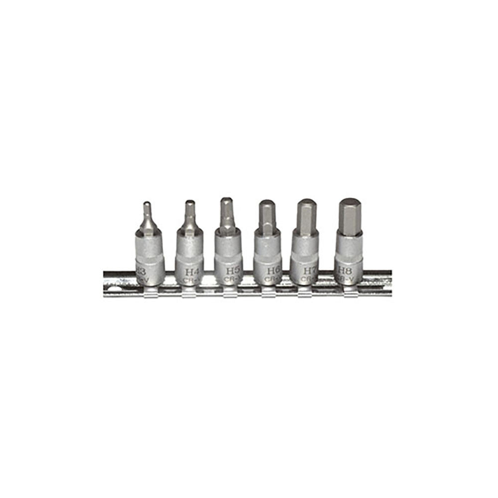 T&E Tools 7 Piece 1/4" Dr. 1/8-5/16" Inhex Socket Set