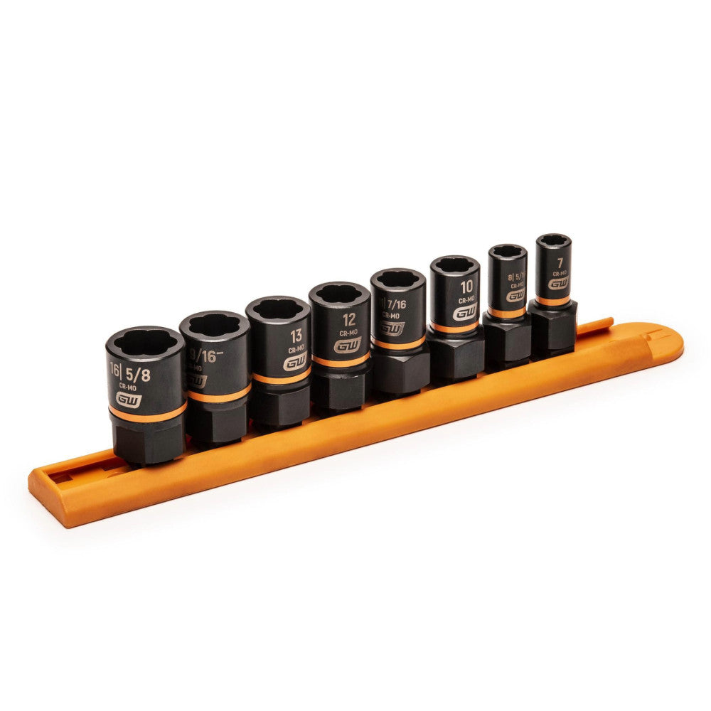 GEARWRENCH 8Pc 1/4 & 3/8 in. Drive Bolt Biter Impact Extraction Socket Set