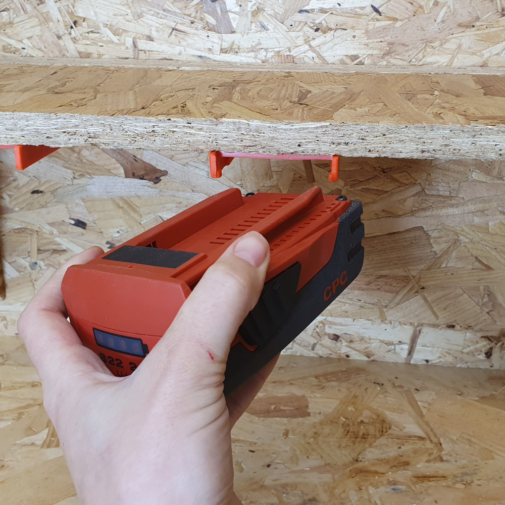 SteathMounts ORANGE BATTERY MOUNT FOR HILTI 22v - 6 Pack