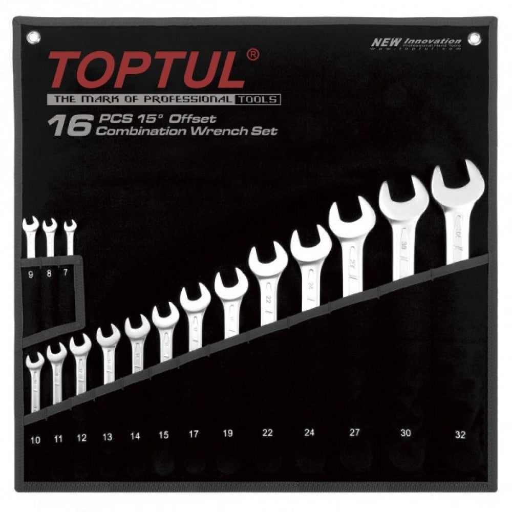 Toptul R&OE Set 16 Piece Metric In Pouch