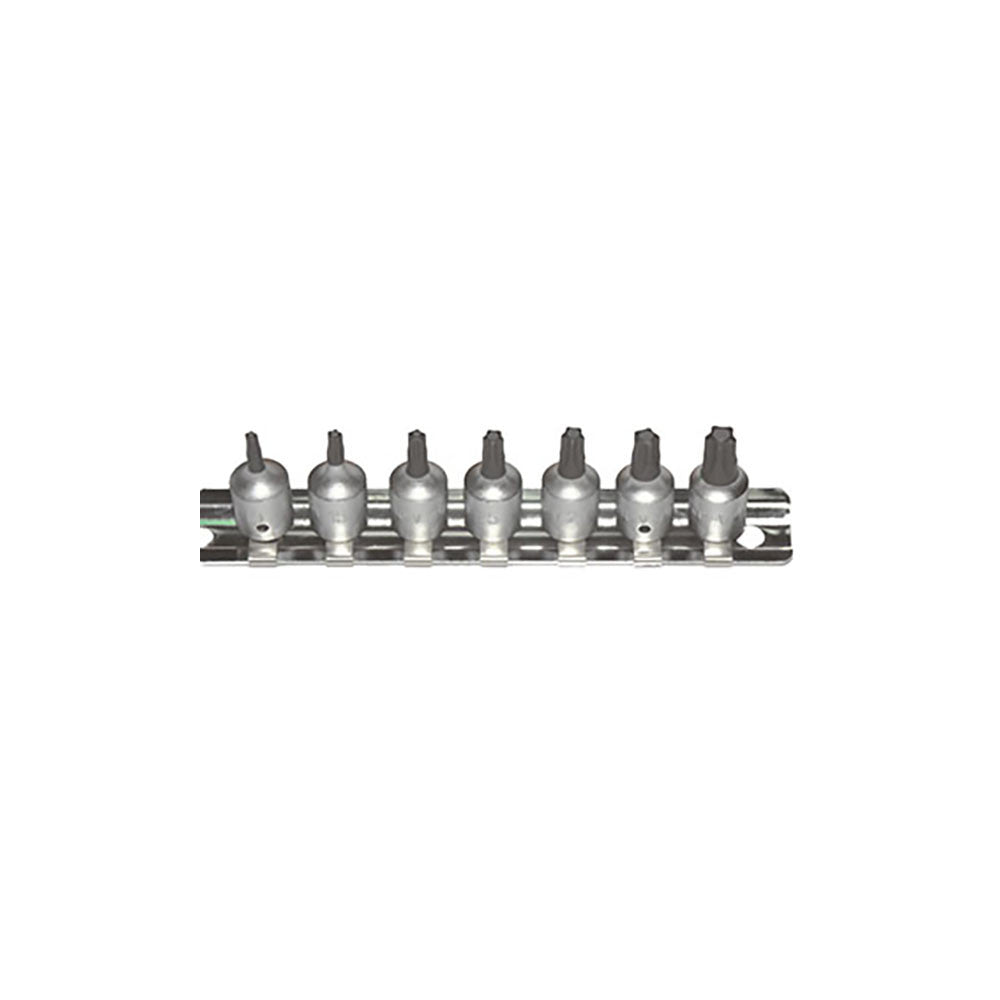 T&E Tools 7Pc 1/4" Dr. Tamper Torx Socket Set S2