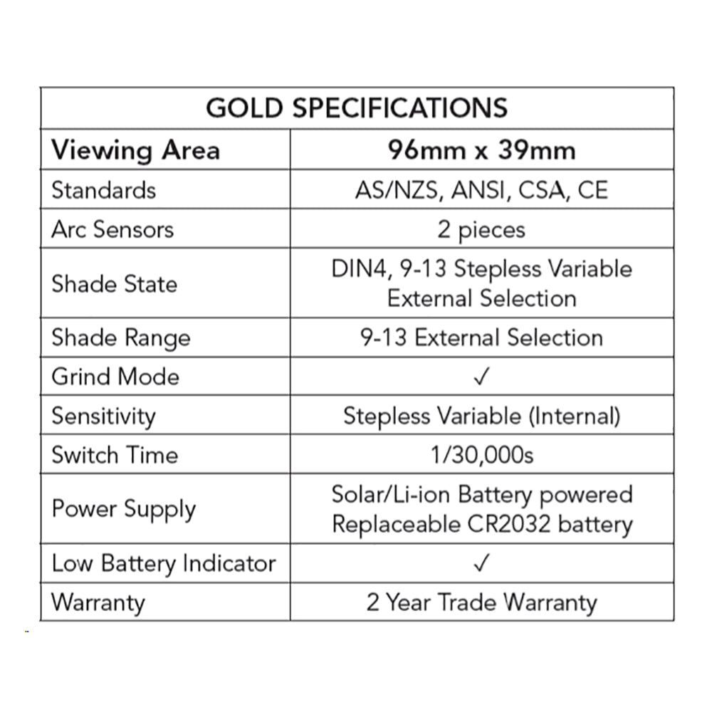 Weldsafe Gold Fire Pit Welding Helmet