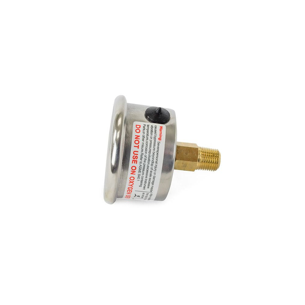 TSP Gauge Fuel Pressure 0-100 PSI - Liquid Filled - Chrome/White Face Each #1018