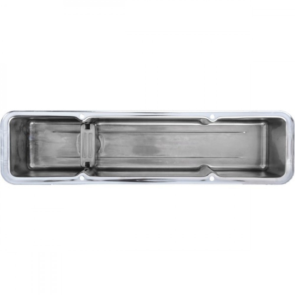TSP Chevy Small Block Perimeter-Bolt Tall Chrome Steel Valve Covers#8195
