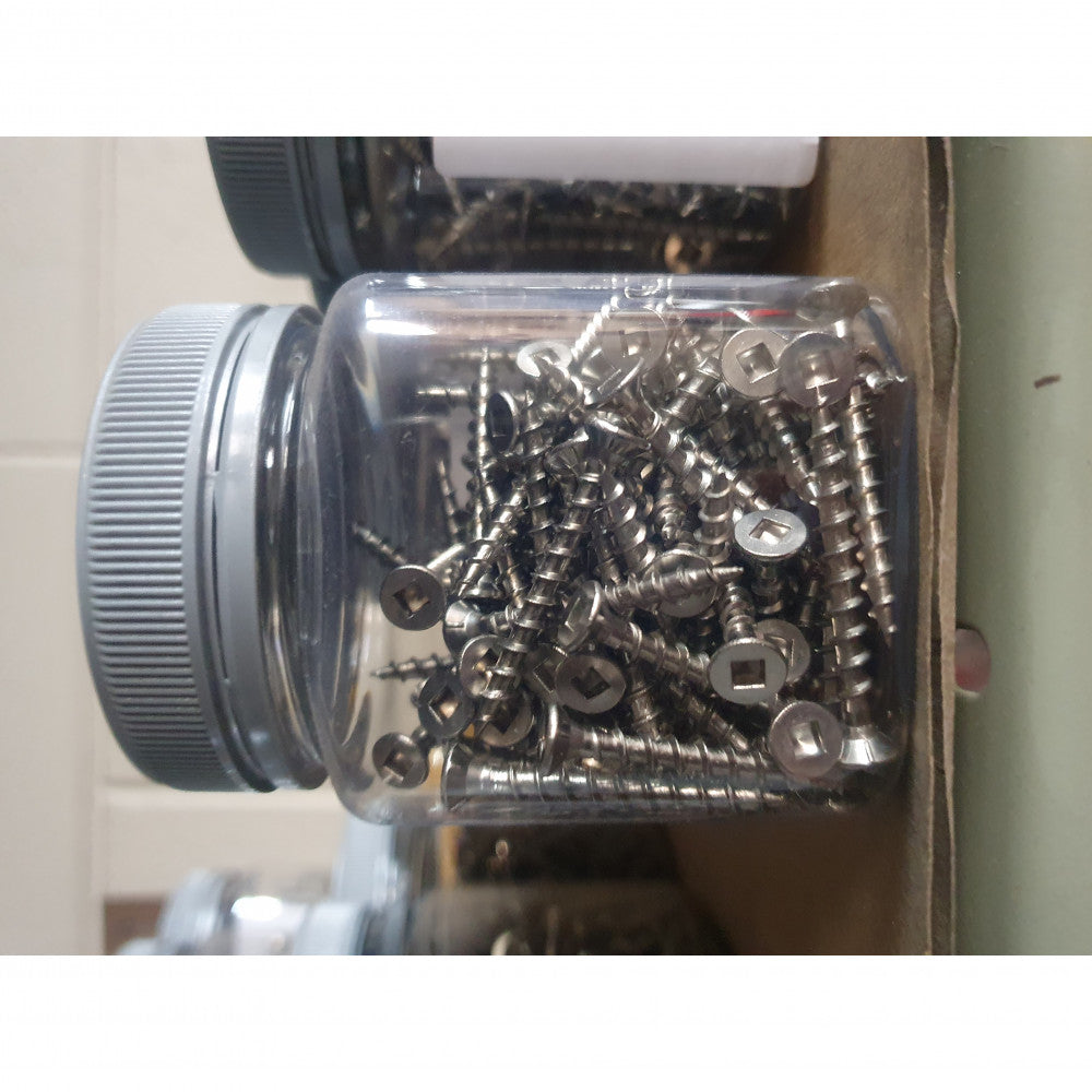 Surefix Screw SS CSK SQ x 200pc JAR 8G x 3/4