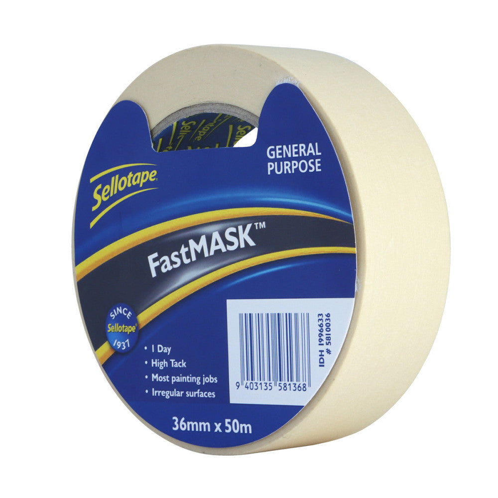 Sellotape 5810 GP FastMask 36mmx50m Pk 4