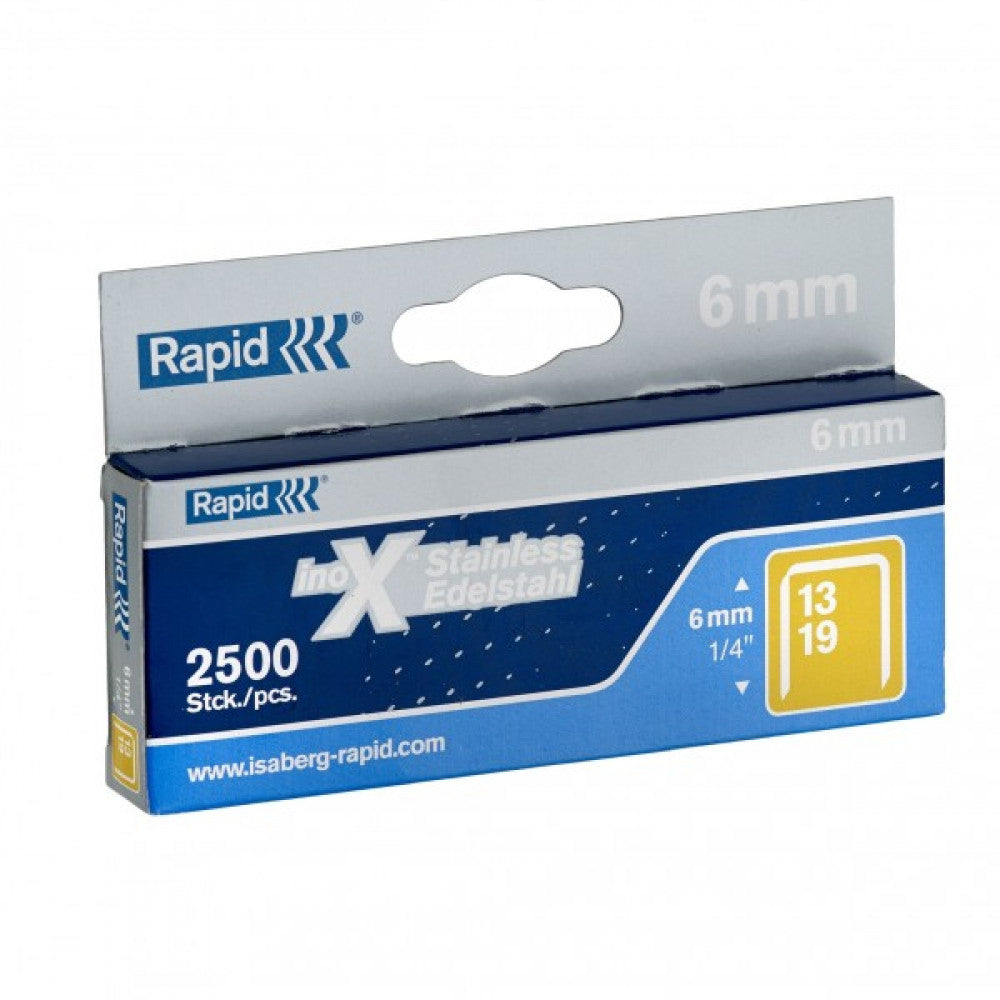 Rapid Staples 13/6 2500pcs Stainless Steel