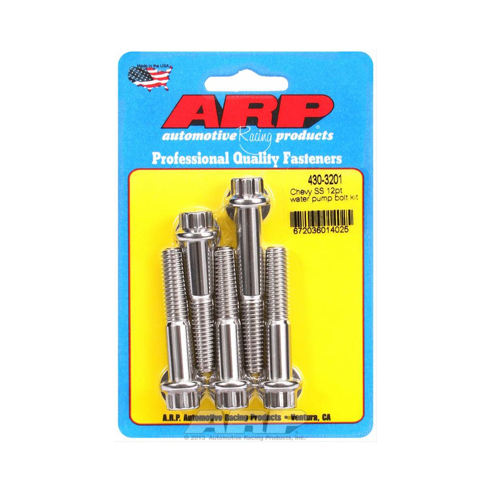 ARP Water Pump Bolt Kit Chev – Stainless 12 Pt Set#ARP430-3201