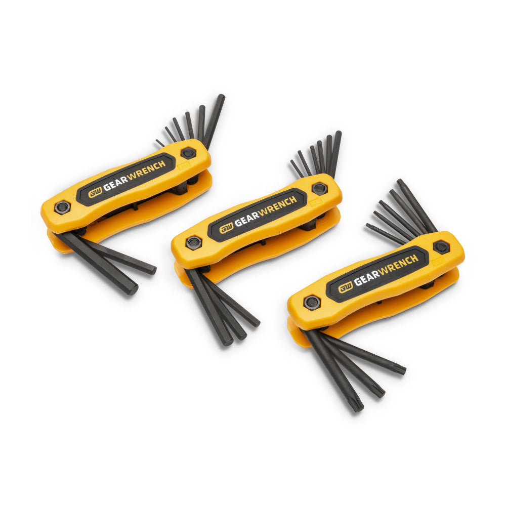 GEARWRENCH 25 Piece SAE Metric Torax Folding Hex Key Set