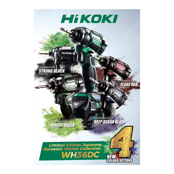LIMITED EDITION JDM HiKOKI 36V Gen 3 Triple Hammer Impact Driver GREEN Bare Tool