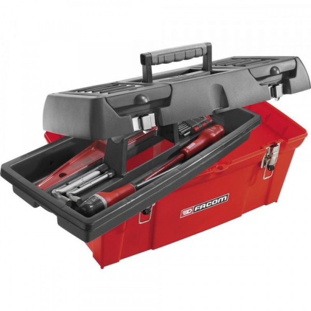 BP.C24NPB Plastic Tool Box 24" 47L Removable Tray Stackable 610x270x284mm Facom