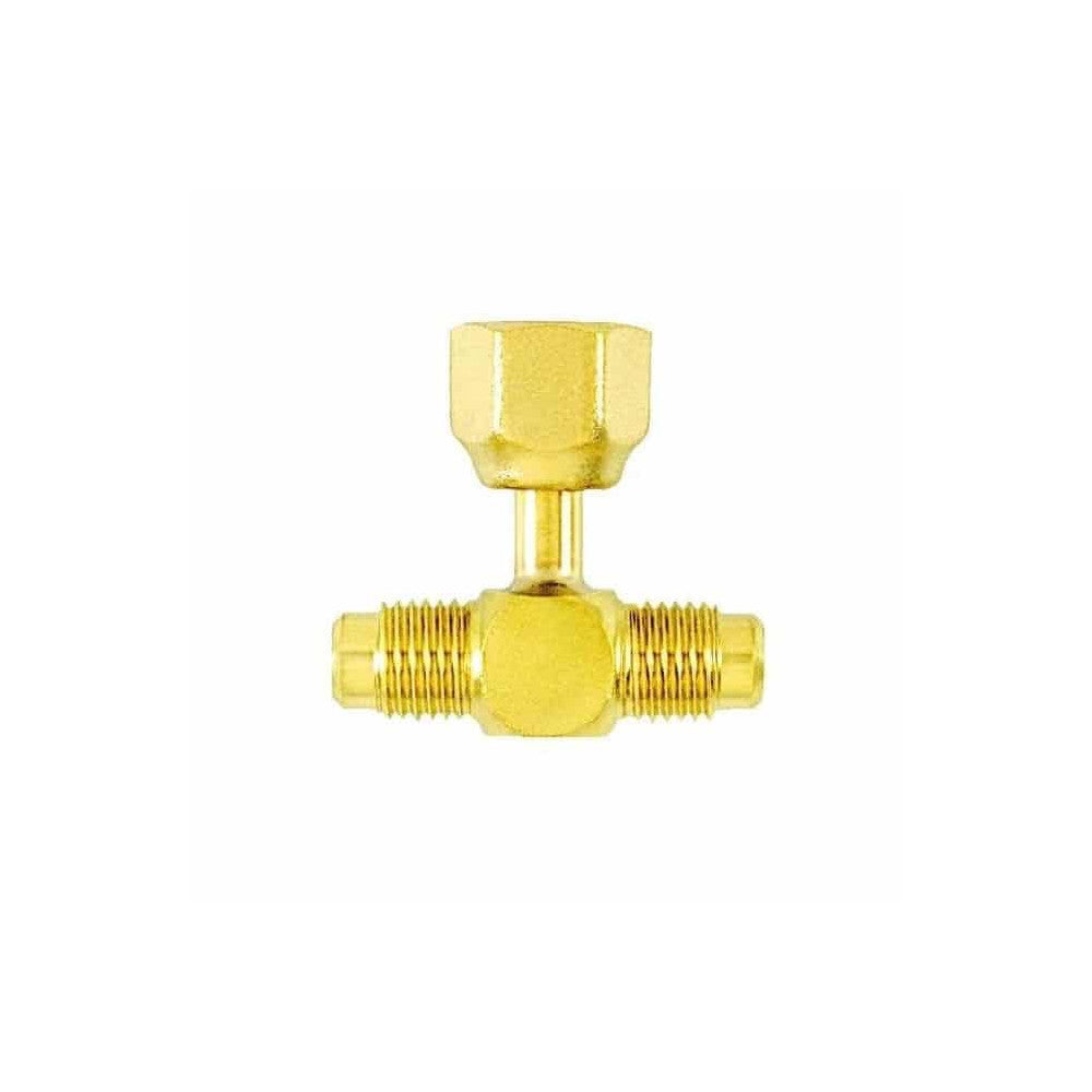C&D CD9603 1/4 SAE Brass Access Tee