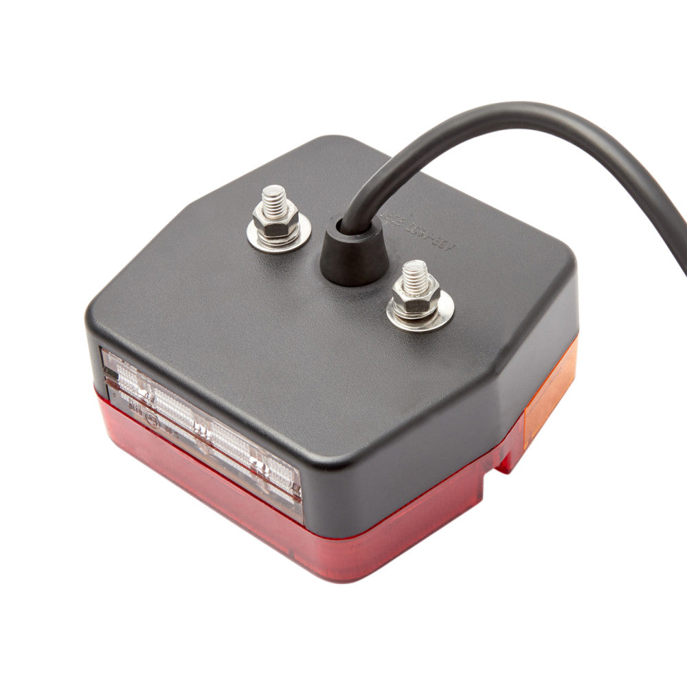 Square 12 Volt Combination Tail Light - Left Hand Side