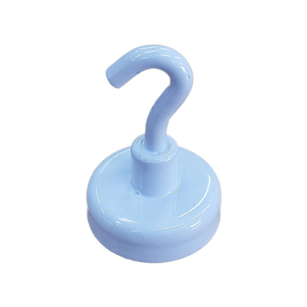 Ceramic Ferrite Pot Magnet Ø25mm With Hook - White