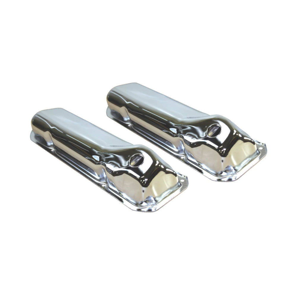 TSP Valve Covers Ford Cleveland 302-351 Chrome Steel Pair#8332