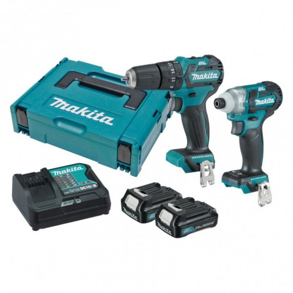 Makita CLX205SAJ 12Vmax Cordless Brushless 2pc Drill / Impact Driver Kit