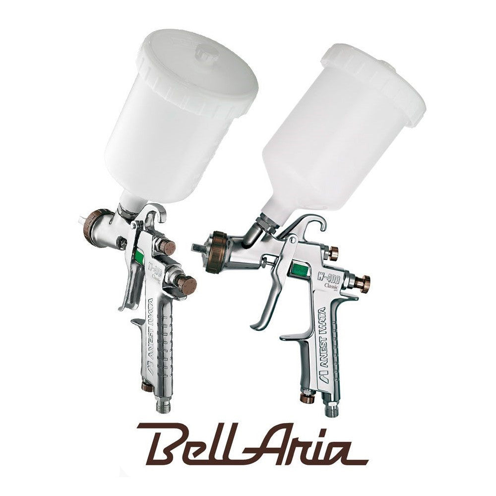 Iwata Gravity Spraygun W400 Bell Aria 1.6mm + 600Ml Pot