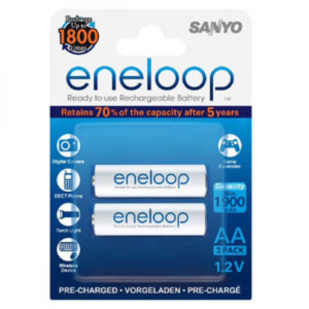 SANYO 2000mAh 1.2V RECHARGABLE AA BATTERY (2PK)