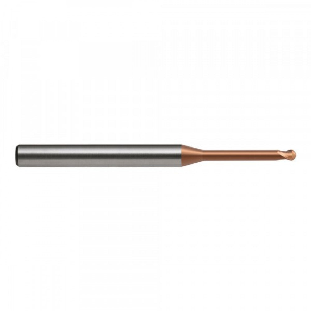 0.5mm x 2 Ball Nose 2 Flute Micro Carbide Cutter