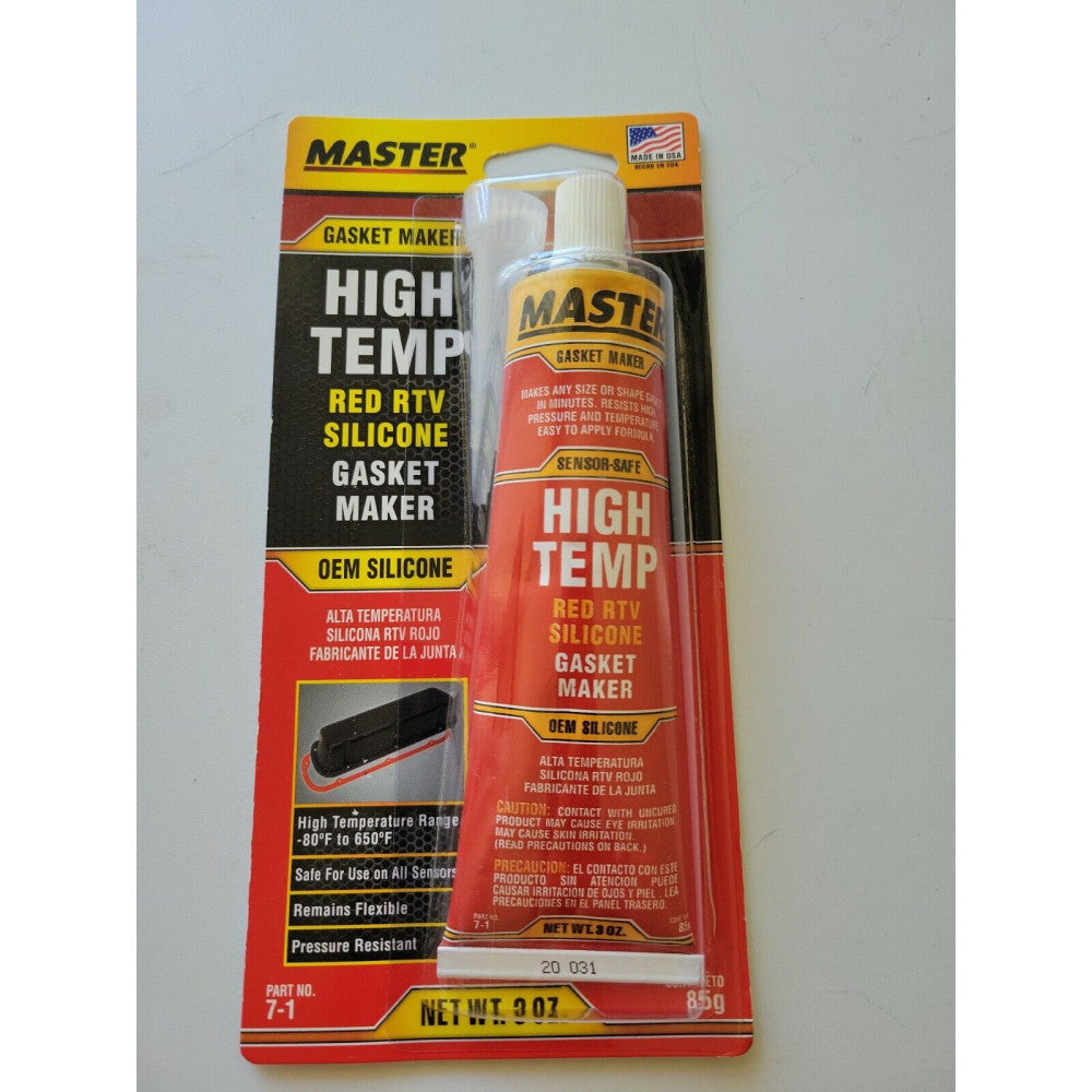 Master’s RTV Silicone Red 85g Card Hi Temp Each#MAST71