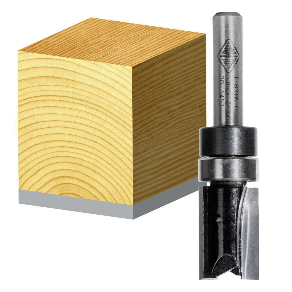 Trim Bit Flush INV TCT, 2 FLT 1/2 SHK W/BEAR