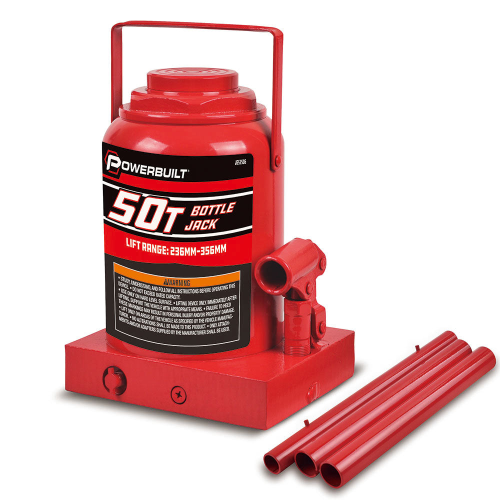 Powerbuilt 50 Ton Shorty Hydraulic Bottle Jack