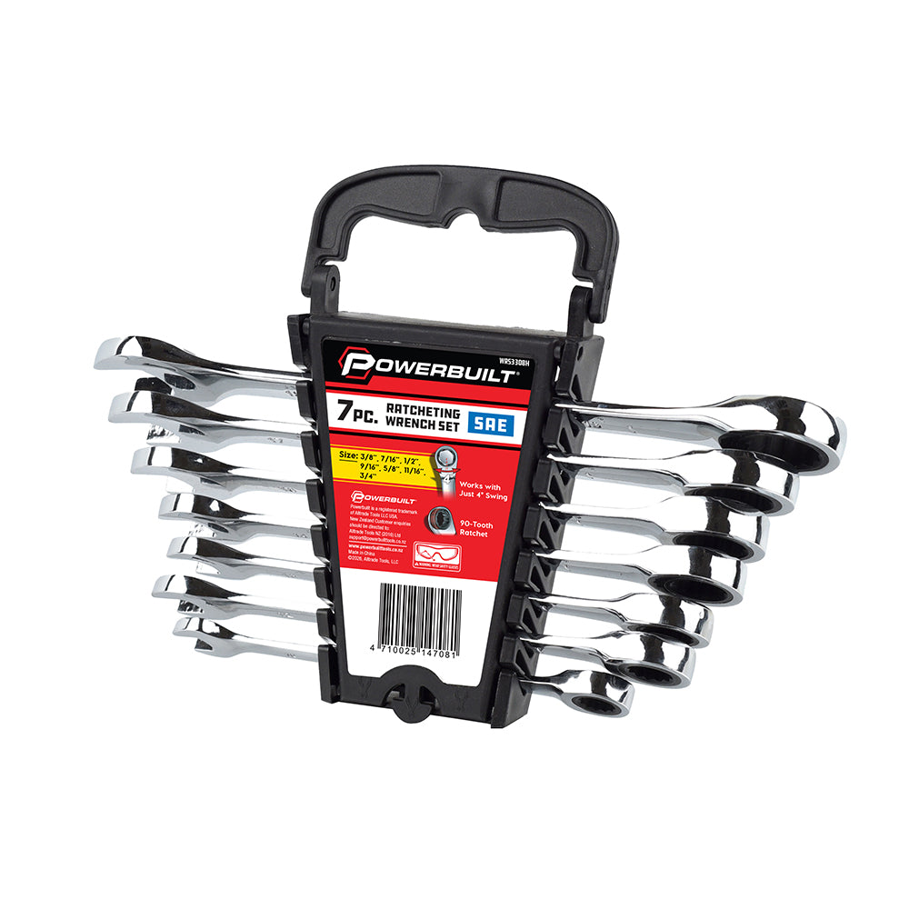 7pc Imperial Reversible Gear Spanner Set