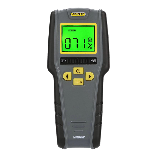 GENERAL Pinless LCD Moisture Meter With Tricolor Bar Graph