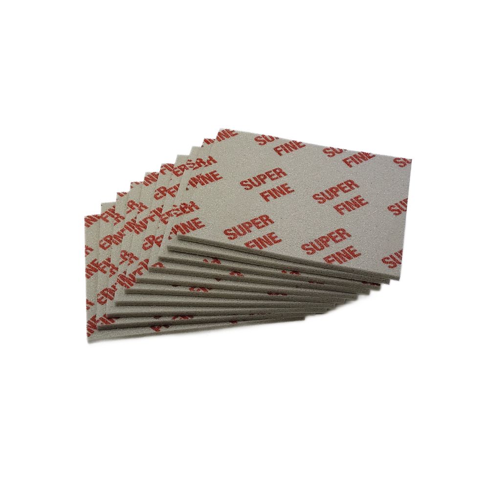 Abrasive Foam Sanding Pads Superfine Grit (Pack Of 10)