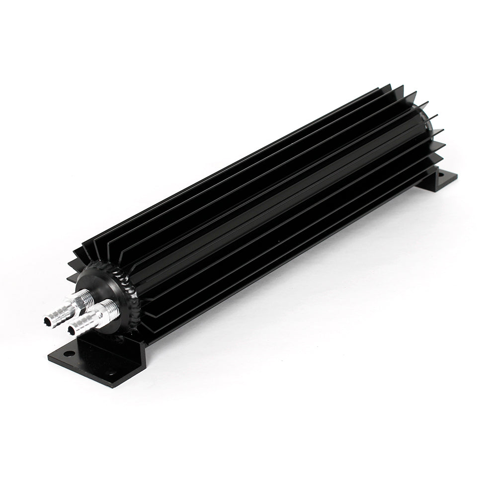 12" Dual Pass Finned Aluminum Oil Cooler (Black)