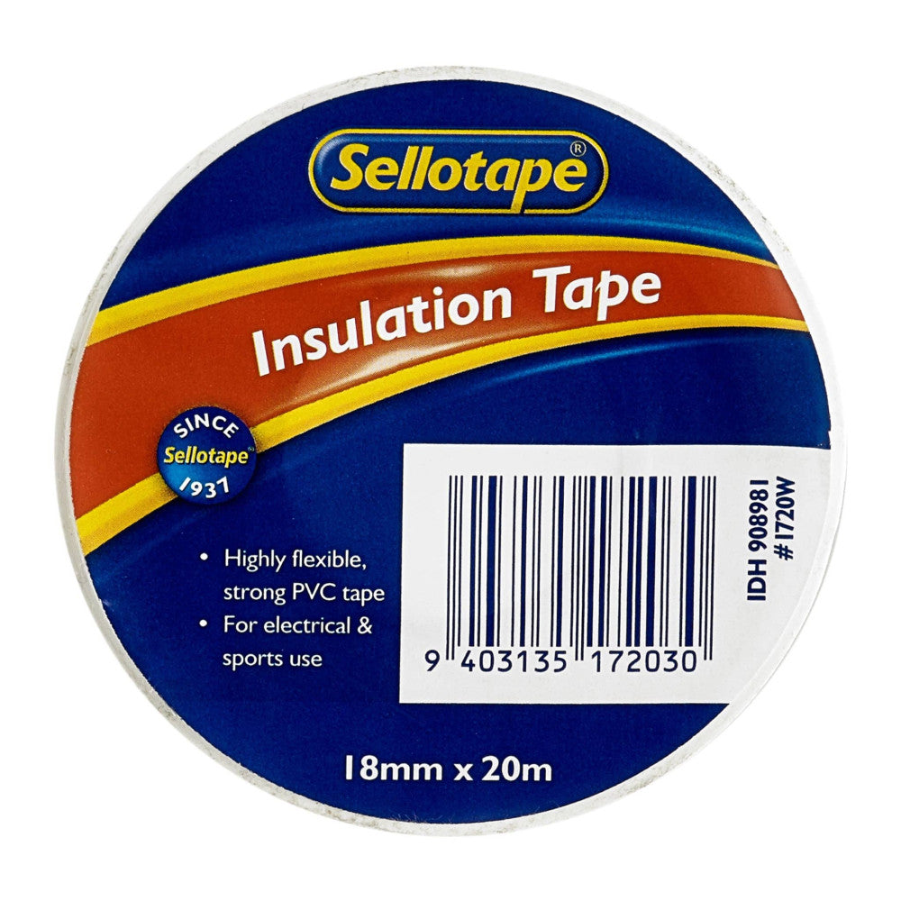 Sellotape 1720W Insulation White 18mmx20m Pk 10